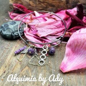 Artisan Purple Beaded Bracelet | Spiritual Boho Statement Piece